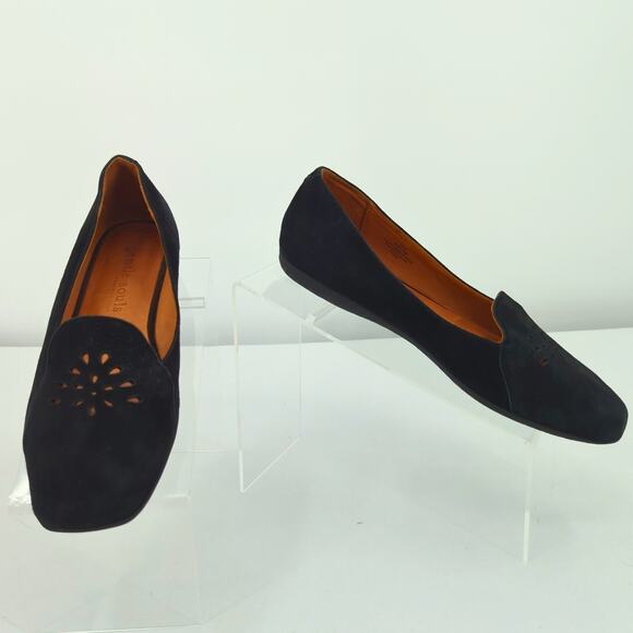 Gentle Souls Loafers Womens 9.5 Flats Erica Black Suede Comfort Work Shoes - Picture 1 of 7
